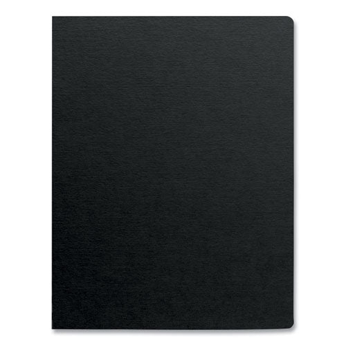 Futura Presentation Covers For Binding Systems, Plastic, Round Corners, 11.25 X 8.75, Matte Black, 25/pack