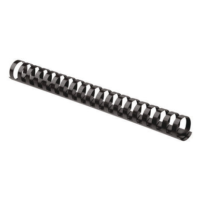 Plastic Comb Bindings For 11 X 8.5 Documents, 19 Rings, 1" (200-sheet) Capacity, Black, 50/pack