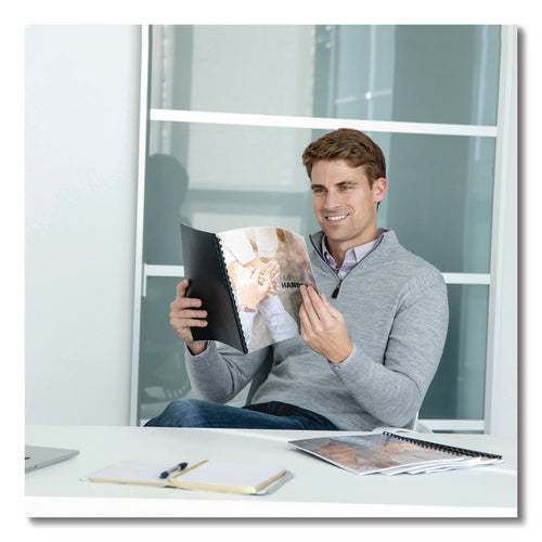 Plastic Comb Bindings For 11 X 8.5 Documents, 19 Rings, 1" (200-sheet) Capacity, Black, 50/pack