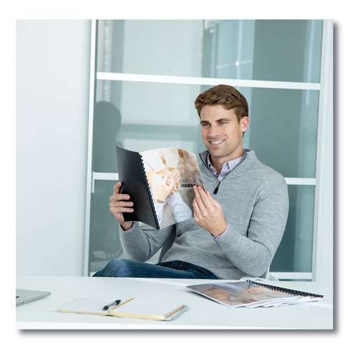 Plastic Comb Bindings For 11 X 8.5 Documents, 19 Rings, 0.25" (20-sheet) Capacity, Black, 100/pack