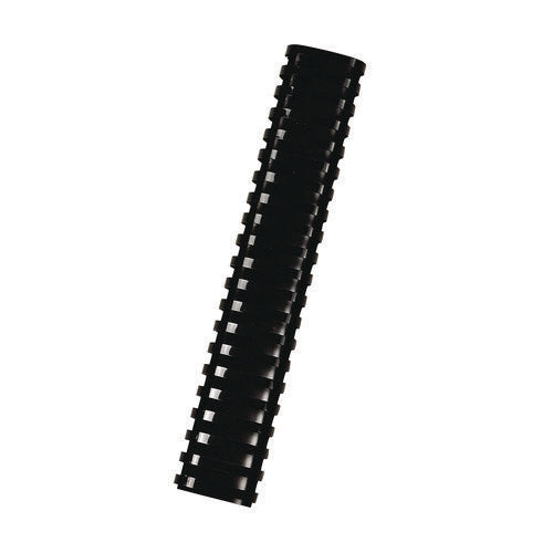 Plastic Comb Bindings For 11 X 8.5 Documents, 19 Oval Shaped Rings, 2" (500-sheet) Capacity, Black, 40/pack