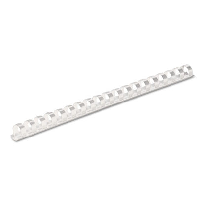 Plastic Comb Bindings For 11 X 8.5 Documents, 19 Rings, 0.38" (55-sheet) Capacity, White, 100/pack