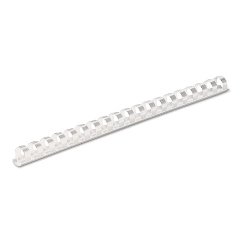 Plastic Comb Bindings For 11 X 8.5 Documents, 19 Rings, 0.5" (90-sheet) Capacity, White, 100/pack