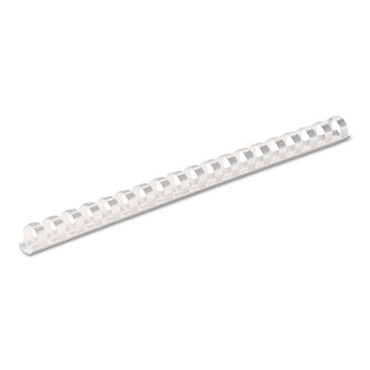 Plastic Comb Bindings For 11 X 8.5 Documents, 19 Rings, 0.5" (90-sheet) Capacity, White, 100/pack
