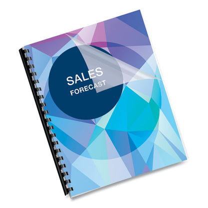 Pet Ultra Clear Binding Covers, 7 Mil Plastic, Square Corners, 11 X 8.5, Gloss Clear, 100/pack