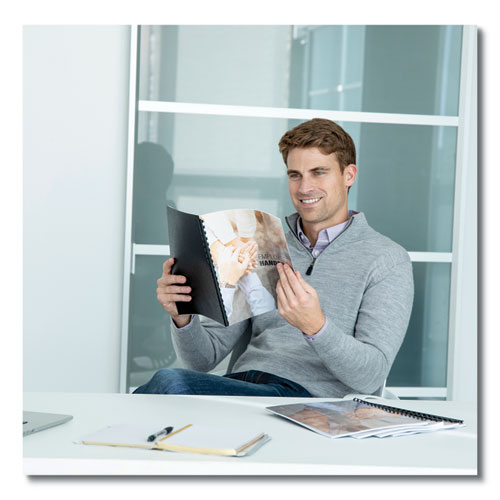 Plastic Comb Bindings For 11 X 8.5 Documents, 19 Rings, 0.31" (40-sheet) Capacity, Black, 100/pack