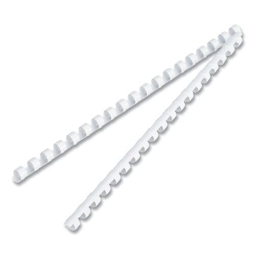 Plastic Comb Bindings For 11 X 8.5 Documents, 19 Rings, 0.31" (40-sheet) Capacity, White, 100/pack
