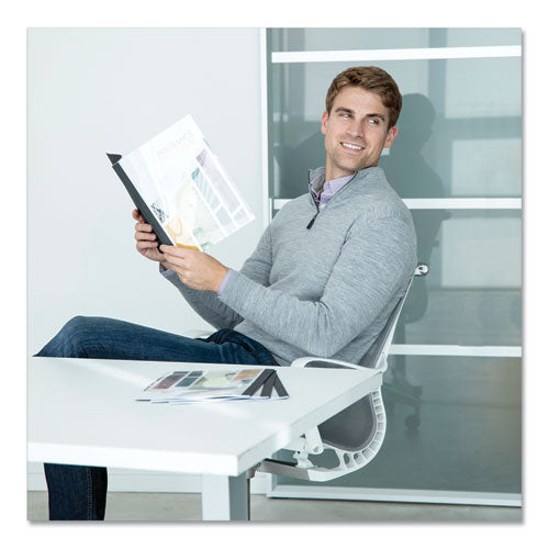 Thermal Binding System Presentation Covers, 90-sheet Capacity, Plastic, Square Corners, 11 X 8.5, Clear/matte Black, 10/pack