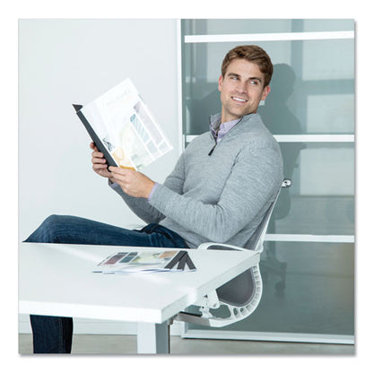 Thermal Binding System Presentation Covers, 90-sheet Capacity, Plastic, Square Corners, 11 X 8.5, Clear/matte Black, 10/pack