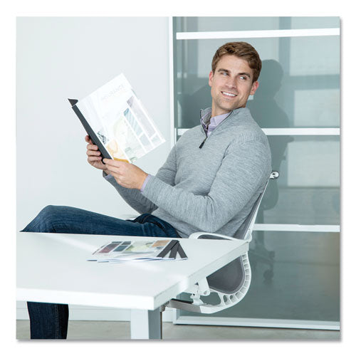 Thermal Binding System Presentation Covers, 240-sheet Capacity, Plastic, Square Corners, 11 X 8.5, Clear/matte Black, 10/pack