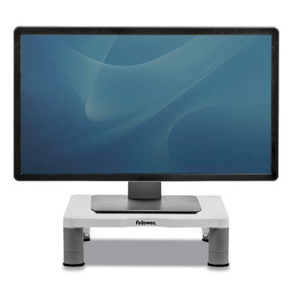 Standard Monitor Riser, For 21" Monitors, 13.38" X 13.63" X 2" To 4", Platinum/graphite, Supports 60 Lbs