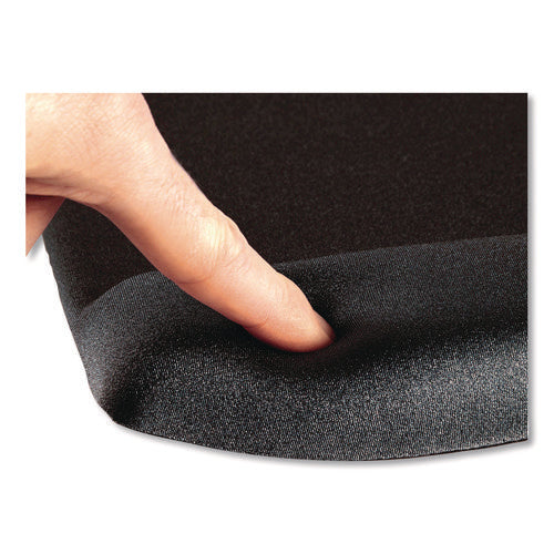Plushtouch Mouse Pad With Wrist Rest, 7.25 X 9.38, Black