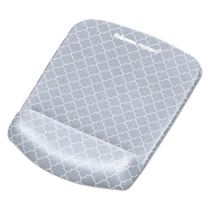 Plushtouch Mouse Pad With Wrist Rest, 7.25 X 9.38, Lattice Design