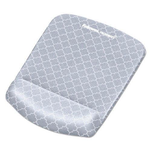 Plushtouch Mouse Pad With Wrist Rest, 7.25 X 9.38, Lattice Design