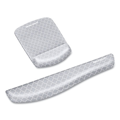 Plushtouch Mouse Pad With Wrist Rest, 7.25 X 9.38, Lattice Design
