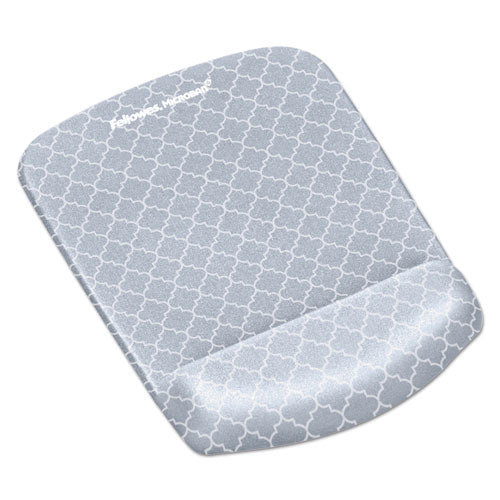 Plushtouch Mouse Pad With Wrist Rest, 7.25 X 9.38, Lattice Design