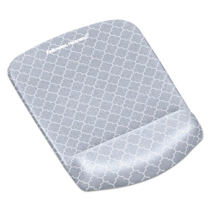 Plushtouch Mouse Pad With Wrist Rest, 7.25 X 9.38, Lattice Design