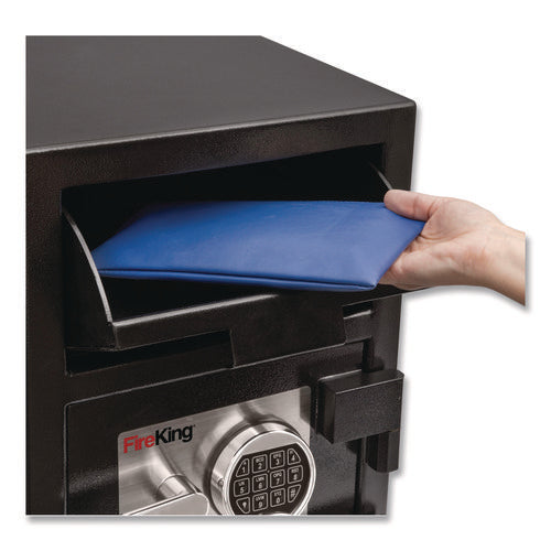 Depository Security Safe, 0.95 Cu Ft, 14 X 15.5 X 20, Black