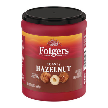 Toasty Hazelnut Ground Coffee, 9.6 Oz Can
