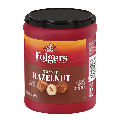 Toasty Hazelnut Ground Coffee, 9.6 Oz Can