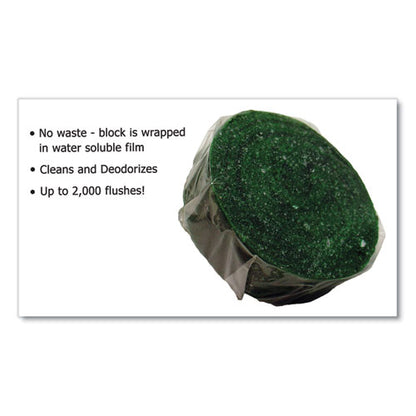 Eco-fresh Urinal Block, Non-para, Green Apple Scent, Green, 12/box, 12 Boxes/carton