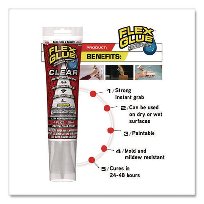 Flex Glue, 4 Oz, Dries Clear