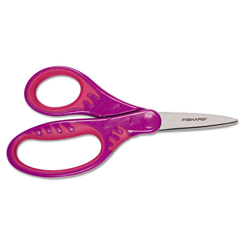 Kids Softgrip Scissors, Left/right Handed, Pointed Tip, 5" Long, 1.75" Cut Length, Randomly Assorted Handle Color