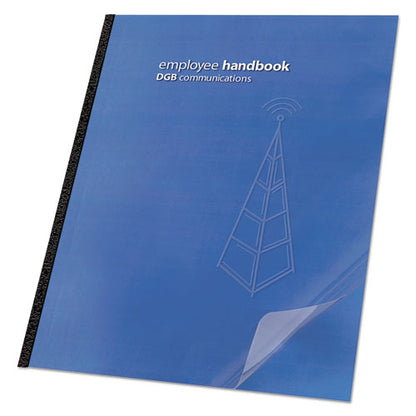 Clear View Presentation Covers For Binding Systems, Plastic, Round Corners, 11.25 X 8.75, Clear, 100/box