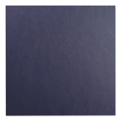 Leather-look Presentation Covers For Binding Systems, Paper, Round Corners, 11.25 X 8.75, Navy, 100 Sets/box