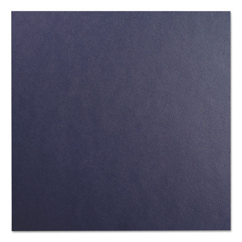 Leather-look Presentation Covers For Binding Systems, Paper, Round Corners, 11.25 X 8.75, Navy, 100 Sets/box