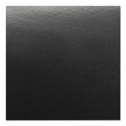 Leather-look Presentation Covers For Binding Systems, Paper, Round Corners, 11.25 X 8.75, Black, 50 Sets/pack