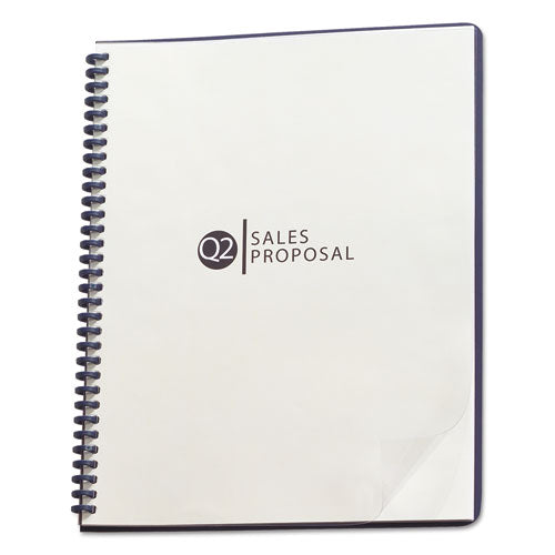 Proclick Pre-punched Cover, Plastic, Square Corners, 11.75 X 8.5, Clear, 25/pack