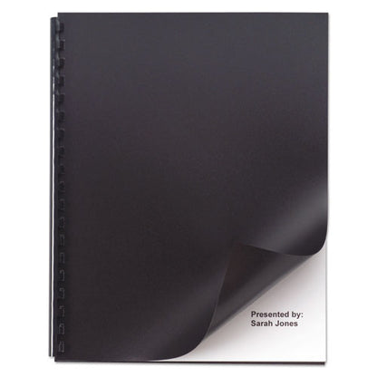 Opaque Plastic Presentation Covers For Binding Systems, Plastic, Square Corners, 11 X 8.5, Black, 50/pack