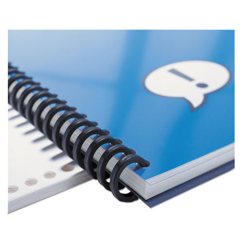 Proclick Easy Edit Spines For 11 X 8.5 Documents, 32 Rings, 0.63" (110-sheet) Capacity, Black, 100/box