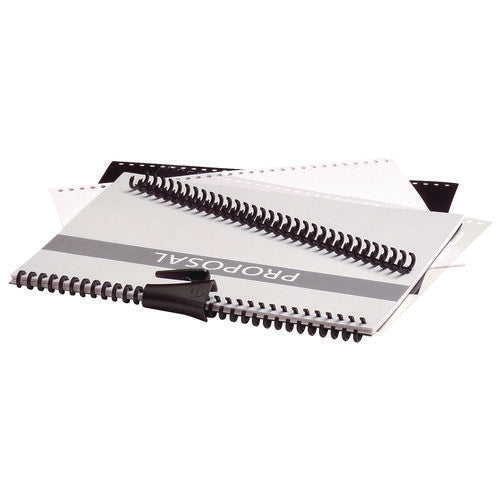 Instant Report Kits, 0.31" Capacity, For 11 X 8.5 Sheets, Clear/black Covers, Black Spine, 2 Kits/pack