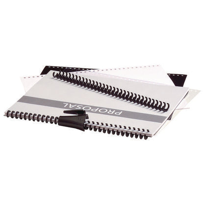 Instant Report Kits, 0.31" Capacity, For 11 X 8.5 Sheets, Clear/black Covers, Black Spine, 2 Kits/pack