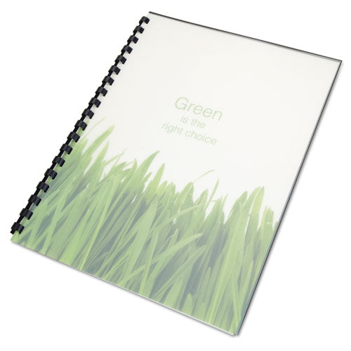 100% Recycled Poly Binding Cover, Plastic, Square Corners, 11 X 8.5, Frost, 25/pack