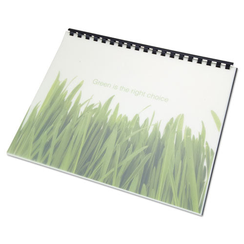 100% Recycled Poly Binding Cover, Plastic, Square Corners, 11 X 8.5, Frost, 25/pack