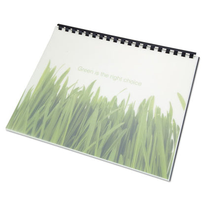 100% Recycled Poly Binding Cover, Plastic, Square Corners, 11 X 8.5, Frost, 25/pack