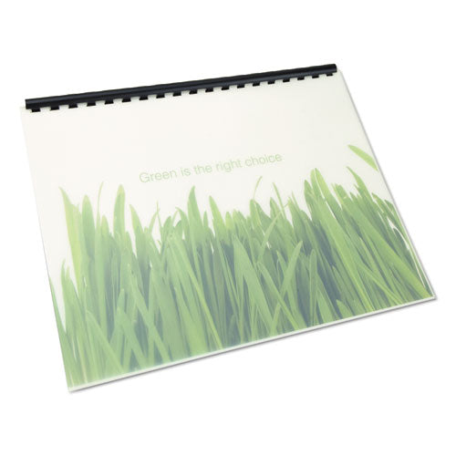 100% Recycled Poly Binding Cover, Plastic, Square Corners, 11 X 8.5, Frost, 25/pack