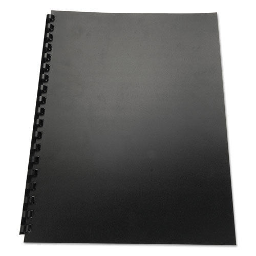 100% Recycled Poly Binding Cover, Plastic, Square Corners, 11 X 8.5, Black, 25/pack