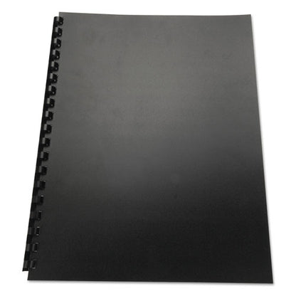 100% Recycled Poly Binding Cover, Plastic, Square Corners, 11 X 8.5, Black, 25/pack