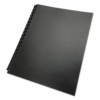 100% Recycled Poly Binding Cover, Plastic, Square Corners, 11 X 8.5, Black, 25/pack