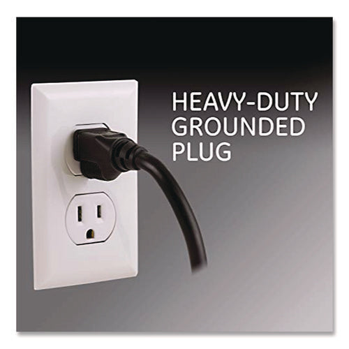 Heavy Duty Power Strip, 6 Outlets, 3 Ft Cord, Black