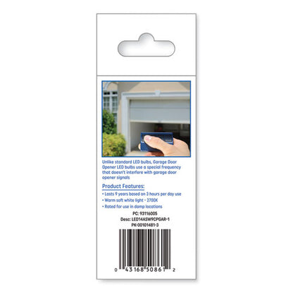 Led Soft White A19 Garage Door Opener Bulb, 14 W
