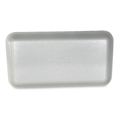 Meat Trays, #10s, 10.93 X 5.75 X 0.63, White, Foam, 500/carton