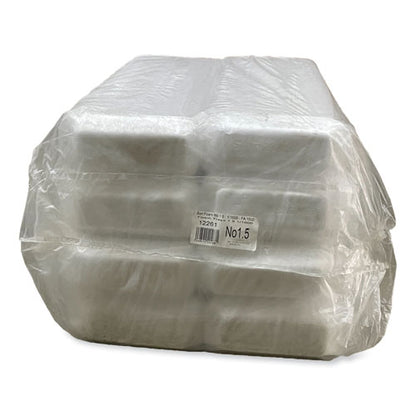 Meat Trays, #1.5, 8.38 X 3.94 X 1.1, White, Foam, 1,000/carton