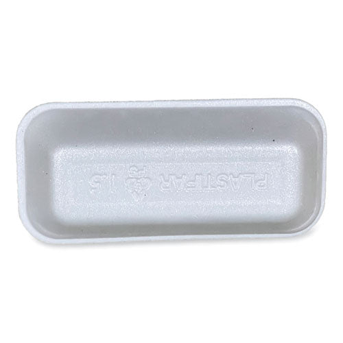 Meat Trays, #1.5, 8.38 X 3.94 X 1.1, White, Foam, 1,000/carton
