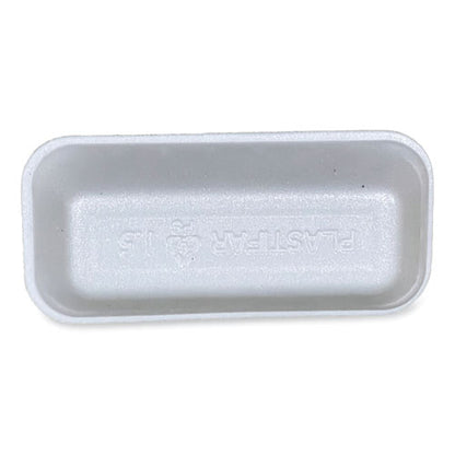 Meat Trays, #1.5, 8.38 X 3.94 X 1.1, White, Foam, 1,000/carton