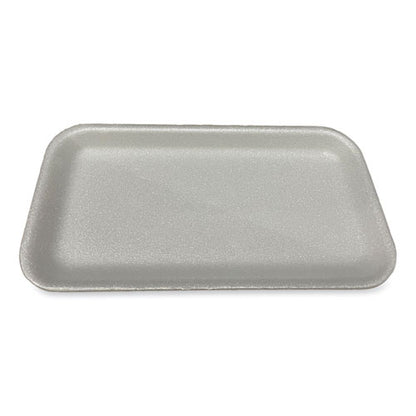 Meat Trays, #17s, 8.5 X 4.69 X 0.64, White, Foam, 500/carton